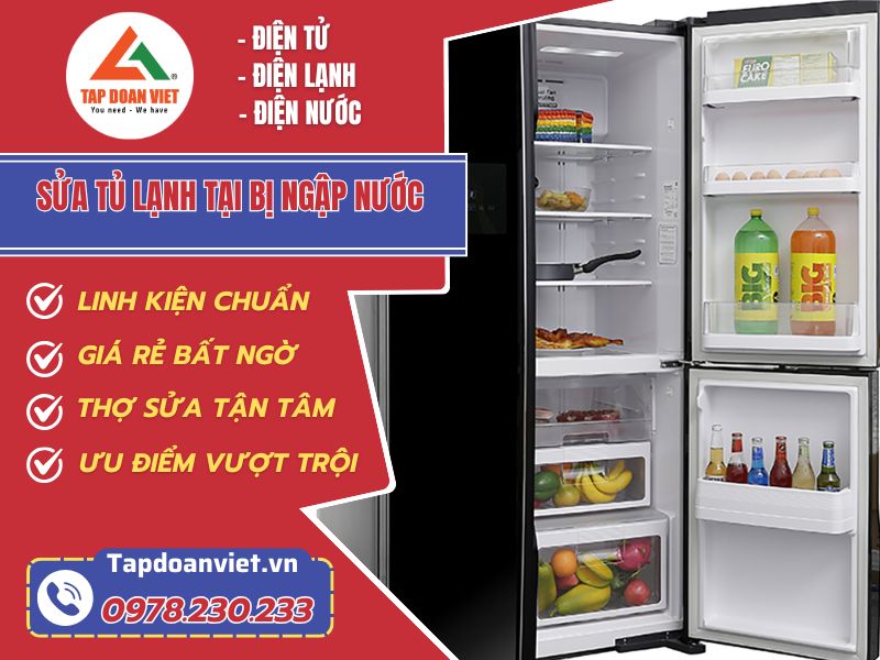 Nguyên nhân và cách xử lý khi tủ lạnh bị ngập nước - Tập Đoàn Việt sua tu lanh bi ngap nuoc tapdoanviet 2 1
