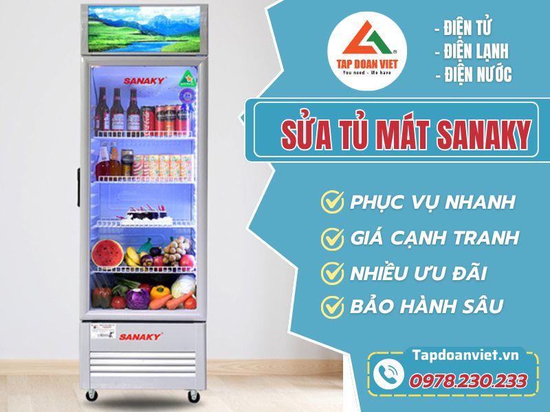 Dịch vụ sửa chữa tủ mát Sanaky thợ chuẩn, giá ưu đãi - Tập Đoàn Việt sua tu mat sanaky tapdoanviet 1