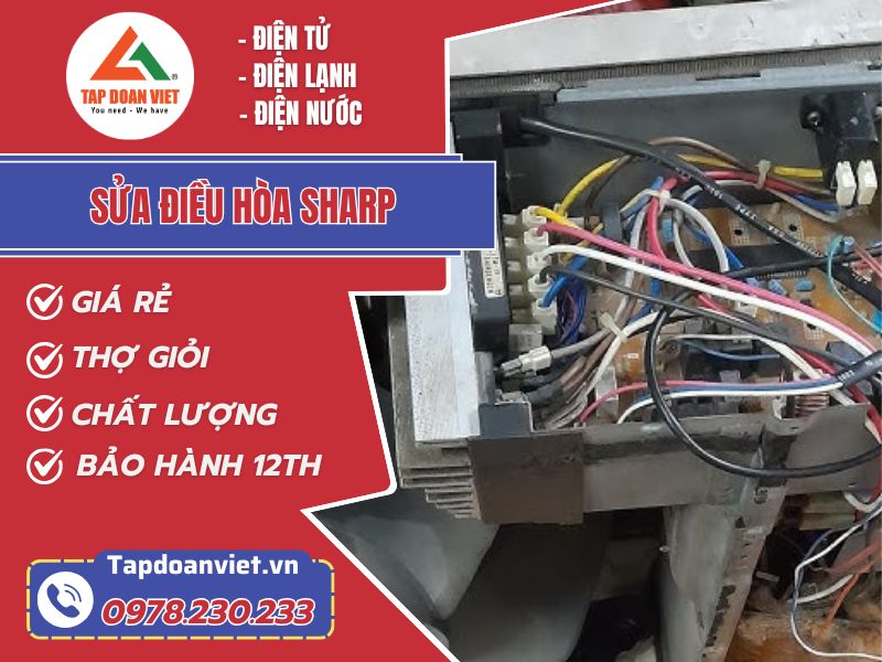 Sửa điều hòa Sharp - Uy tín, giá rẻ, thợ tận tâm - Tập Đoàn Việt sua dieu hoa sharp tapdoanviet