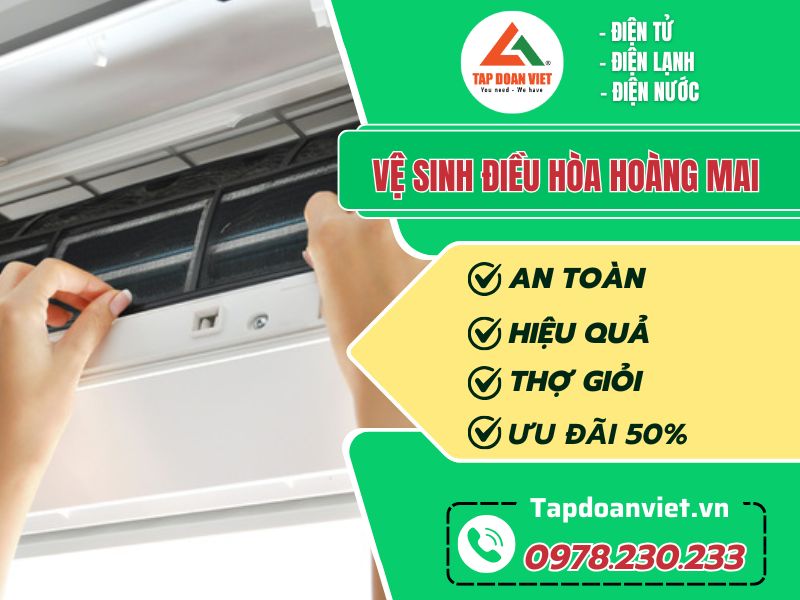 Vệ sinh điều hòa Hoàng Mai giá rẻ, nhanh - Tập Đoàn Việt ve sinh dieu hoa hoang mai tapdoanviet