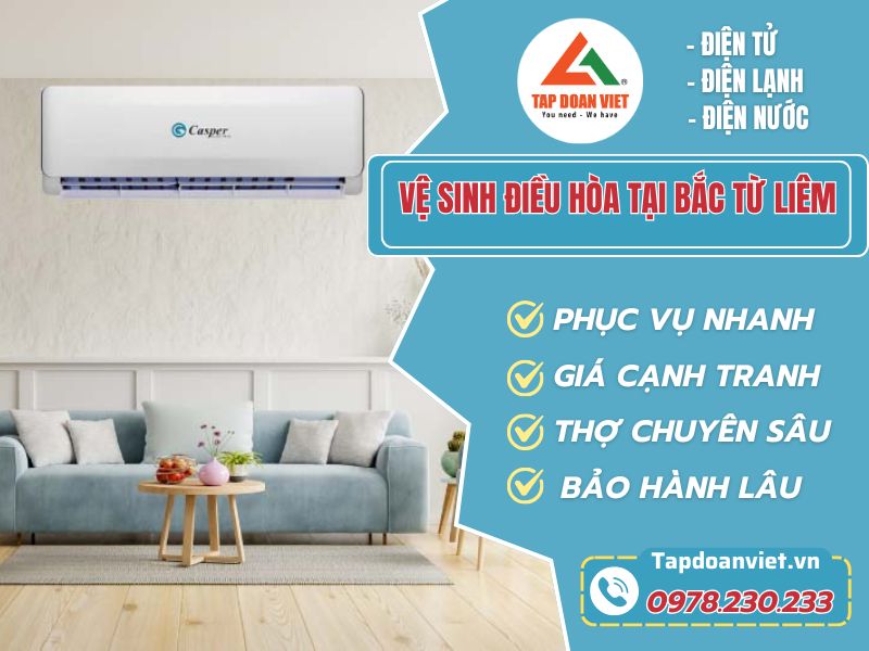 Vệ sinh điều hoà tại Bắc Từ Liêm giá rẻ, thợ tận tâm - Tập Đoàn Việt ve sinh dieu hoa tai bac tu liem tapdoanviet