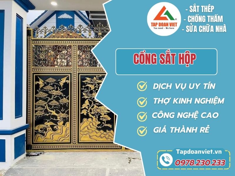 Lắp đặt cổng sắt hộp – kiến tạo không gian sống hiện đại - Tập Đoàn Việt Cong Sat Hop Tapdoanviet