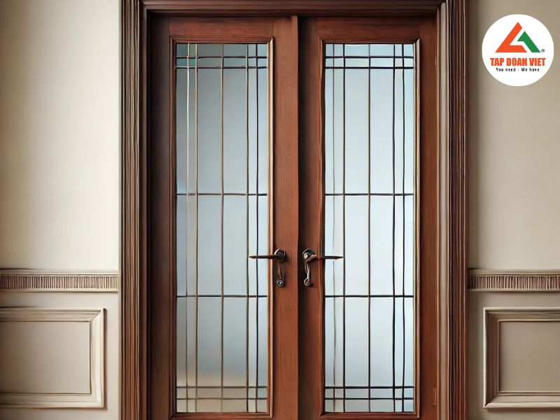 Lắp đặt cửa kính cường lực khung gỗ uy tín, chuyên nghiệp - Tập Đoàn Việt Cua Kinh Cuong Luc Khung Go Mau Ma