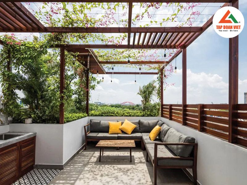 Đơn vị thi công mẫu mái kính đẹp, chất lượng - Tập Đoàn Việt Mau Mai Kinh Dep Uu Diem