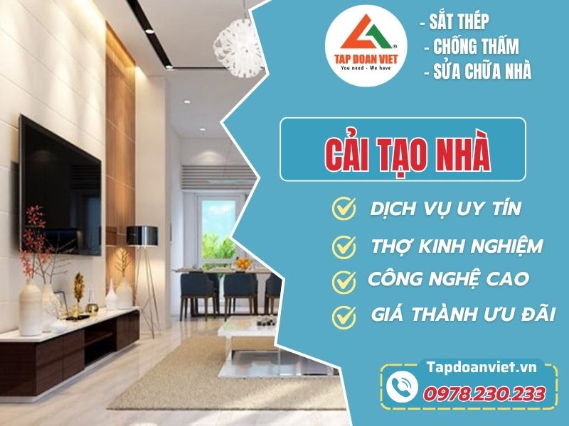 Dịch vụ cải tạo nhà Hà Nội uy tín, giá rẻ - Tập Đoàn Việt Cai Tao Nha Tapdoanviet