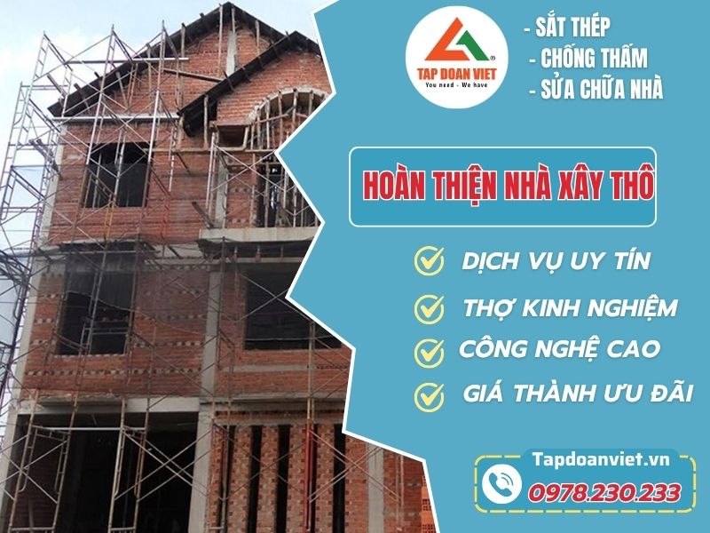 Dịch Vụ Hoàn Thiện Nhà Xây Thô tại Hà Nội giá rẻ - Tập Đoàn Việt Hoan Thien Nha Xay Tho Tapdoanviet