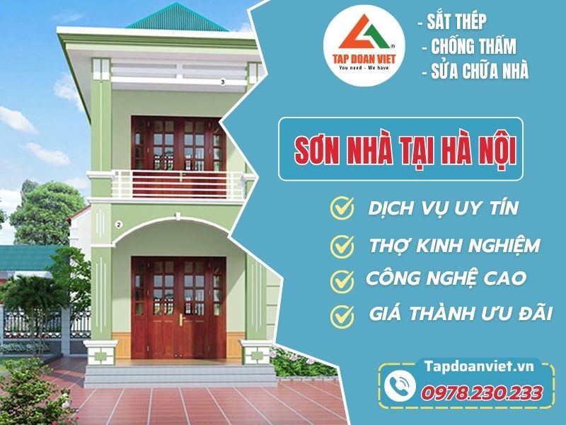 Sơn nhà tại Hà Nội trọn gói giá rẻ - Tập Đoàn Việt Son Nha Tai Ha Noi Tapdoanviet