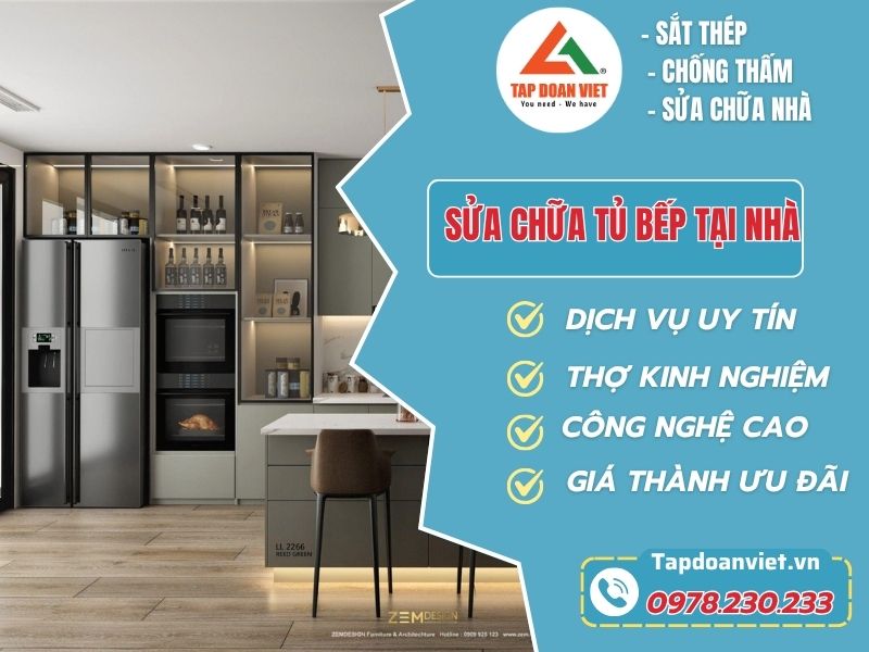 Dịch vụ sửa chữa tủ bếp tại nhà Hà Nội giá rẻ - Tập Đoàn Việt Sua Chua Tu Bep Tai Nha Tapdoanviet