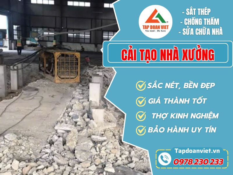 Cải Tạo Nhà Xưởng Tại Hà Nội Chuyên Nghiệp, Uy Tín - Tập Đoàn Việt Cai Tao Nha Xuong Tapdoanviet